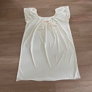 Vintage Ivory Lightweight Nightgown Dress Women L Cottagecore Coquette Fairy